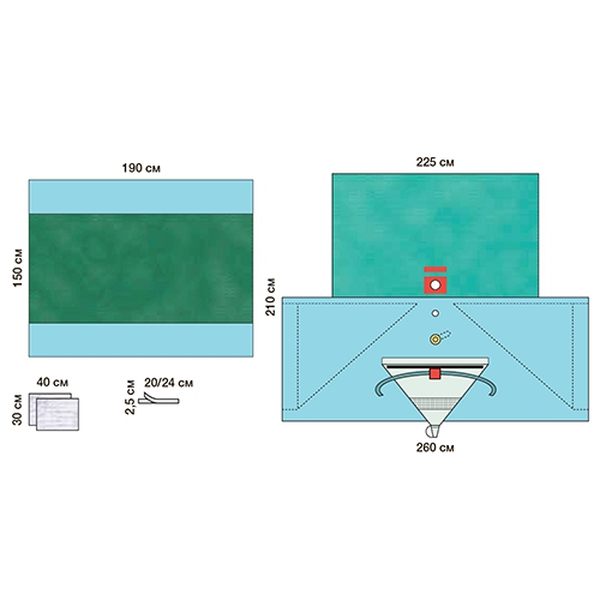 КОМПЛЕКТ ОПЕРАЦИОННОГО БЕЛЬЯ ДЛЯ ОПЕРАЦИИ ТУР 1 image