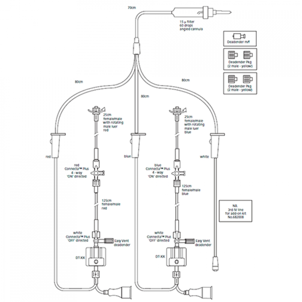 НАБОРЫ ДЛЯ ИЗМЕРЕНИЯ ИНВАЗИВНОГО ДАВЛЕНИЯ ARGON GABARITH С ДВУМЯ ДАТЧИКАМИ И ДОП. ЛИНИЕЙ image