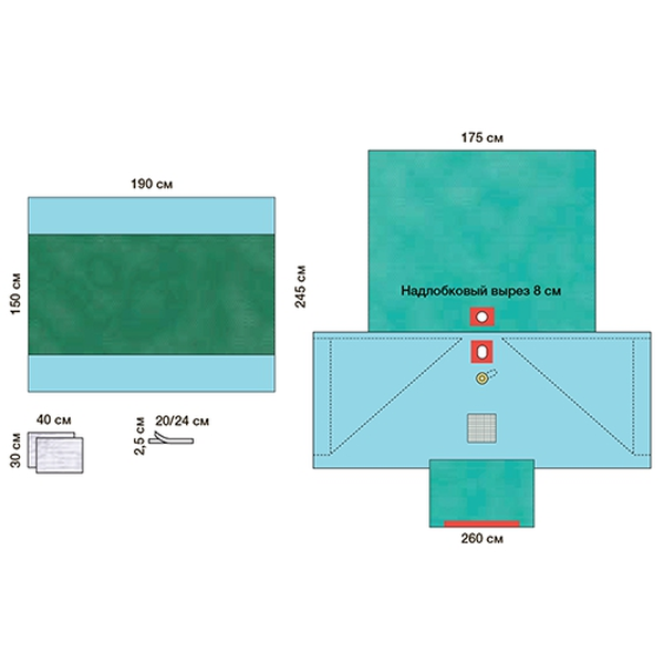 КОМПЛЕКТ ОПЕРАЦИОННОГО БЕЛЬЯ ДЛЯ ОПЕРАЦИИ ТУР 2 image