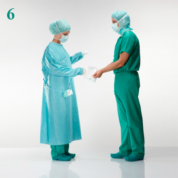 ХАЛАТ ХИРУРГИЧЕСКИЙ - КАК ПРАВИЛЬНО НАДЕТЬ image