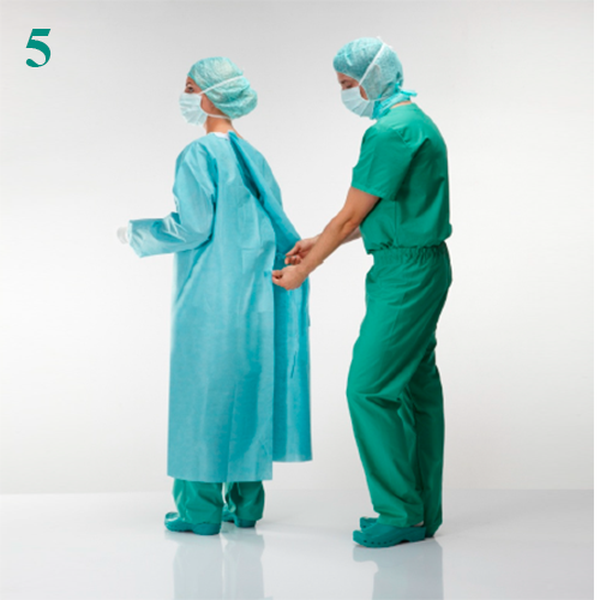 ХАЛАТ ХИРУРГИЧЕСКИЙ - КАК ПРАВИЛЬНО НАДЕТЬ image