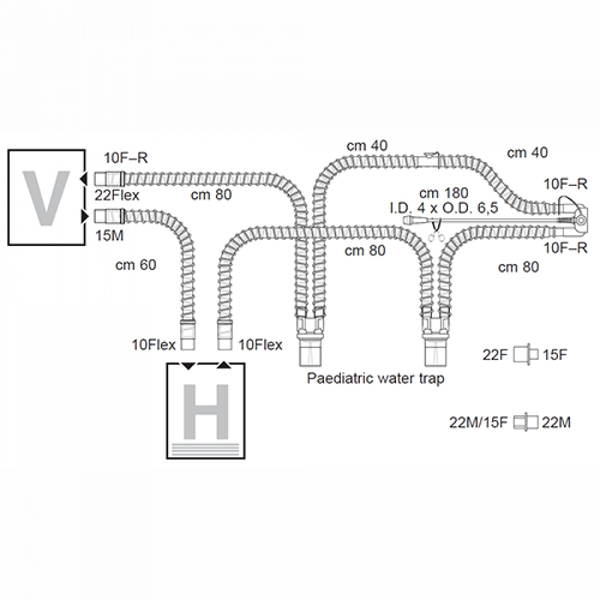 ДЫХАТЕЛЬНЫЕ КОНТУРЫ НЕОНАТАЛЬНЫЕ ДЛЯ ИВЛ С ВЛАГОСБОРНИКАМИ image