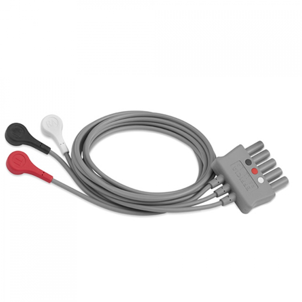 КАБЕЛЬ ЭКГ НА 3 ОТВЕДЕНИЯ С КНОПКАМИ ДЛЯ ДЕФИБРИЛЛЯТОРА PHILIPS EFFICIA DFM100 image