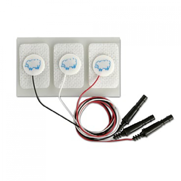 ЭКГ ЭЛЕКТРОДЫ НЕОНАТАЛЬНЫЕ НА НЕТКАНОЙ ОСНОВЕ С ТВЕРДЫМ ГЕЛЕМ ЦВЕТНЫЕ ПРОВОДА 33Х22 ММ image