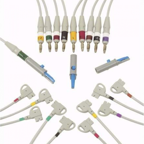 КОМПЛЕКТ ЭКГ КАБЕЛЕЙ НА 10 ОТВЕДЕНИЙ ДЛЯ ЭЛЕКТРОКАРДИОГРАФОВ PHILIPS PAGEWRITER 989803129191 image