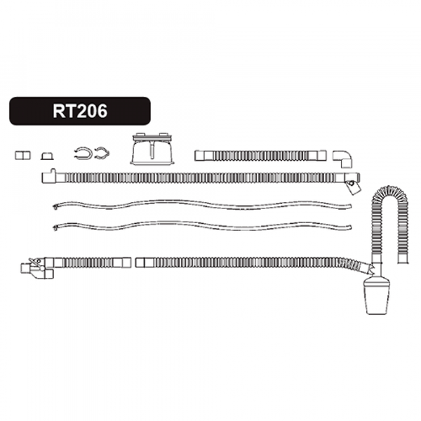 КОНТУР ДЫХАТЕЛЬНЫЙ С ВЛАГОСБОРНИКОМ И ЛИНИЯМИ ДАВЛЕНИЯ RT206 image