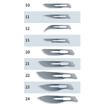 ЛЕЗВИЯ ДЛЯ СКАЛЬПЕЛЯ (УГЛЕРОДИСТАЯ СТАЛЬ) image