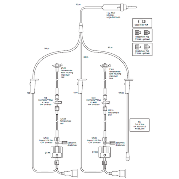 НАБОРЫ ДЛЯ ИЗМЕРЕНИЯ ИНВАЗИВНОГО ДАВЛЕНИЯ ARGON GABARITH С ДВУМЯ ДАТЧИКАМИ И ДОП. ЛИНИЕЙ image