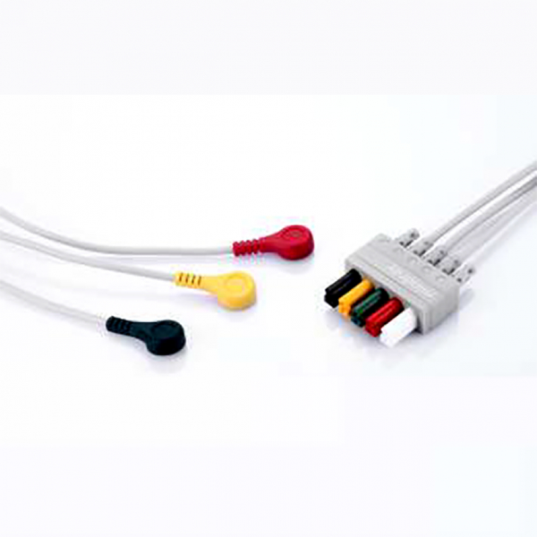 КАБЕЛЬ НА 3 ОТВЕДЕНИЯ ВЗРОСЛЫЙ/ПЕДИАТРИЧЕСКИЙ (КНОПКА) image