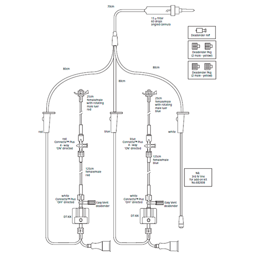 Изображение НАБОР ДЛЯ ИЗМЕРЕНИЯ ИНВАЗИВНОГО ДАВЛЕНИЯ ARGON GABARITH С ДОП. ЛИНИЕЙ