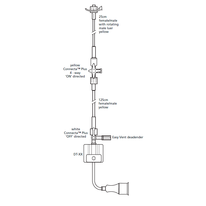 Изображение НАБОР ДЛЯ ИЗМЕРЕНИЯ ИНВАЗИВНОГО ДАВЛЕНИЯ ARGON GABARITH С ДОП. ЛИНИЕЙ