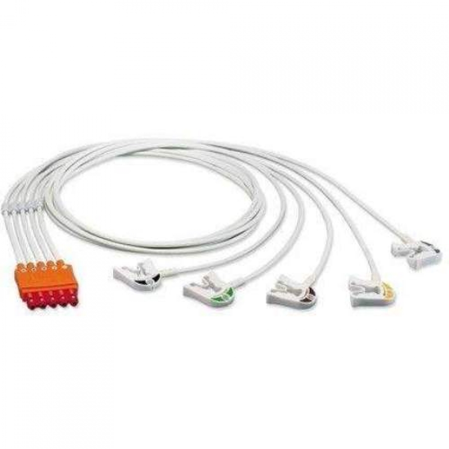 Изображение КАБЕЛЬ ЭКГ НА 5 ОТВЕДЕНИЙ С ЗАЖИМАМИ (ДЛЯ ОПЕРАЦИОННОЙ) M1984A