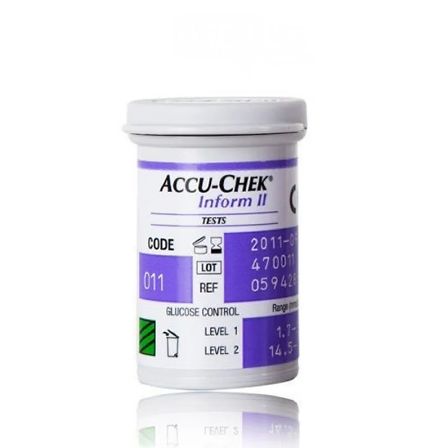 Изображение ТЕСТ-ПОЛОСКИ ДЛЯ ОПРЕДЕЛЕНИЯ УРОВНЯ ГЛЮКОЗЫ ACCU CHEK INFORM II (ACCU CHEK INFORM II EU2)