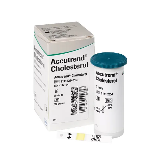 Изображение ТЕСТ-ПОЛОСКИ ДЛЯ ОПРЕДЕЛЕНИЯ УРОВНЯ ХОЛЕСТЕРИНА ACCUTREND PLUS (ACCUTREND CHOLESTEROL)