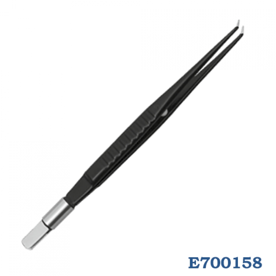 Изображение ПИНЦЕТ БИПОЛЯРНЫЙ ПРЯМОЙ С ЗАГНУТЫМИ КОНЧИКАМИ МНОГОРАЗОВЫЙ 16,5 СМ