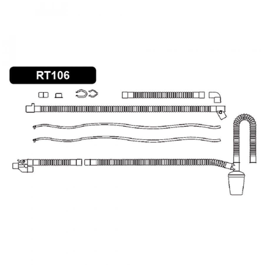 Изображение КОНТУР ДЫХАТЕЛЬНЫЙ С ВЛАГОСБОРНИКОМ И ЛИНИЯМИ ДАВЛЕНИЯ БЕЗ КАМЕРЫ УВЛАЖНЕНИЯ RT106