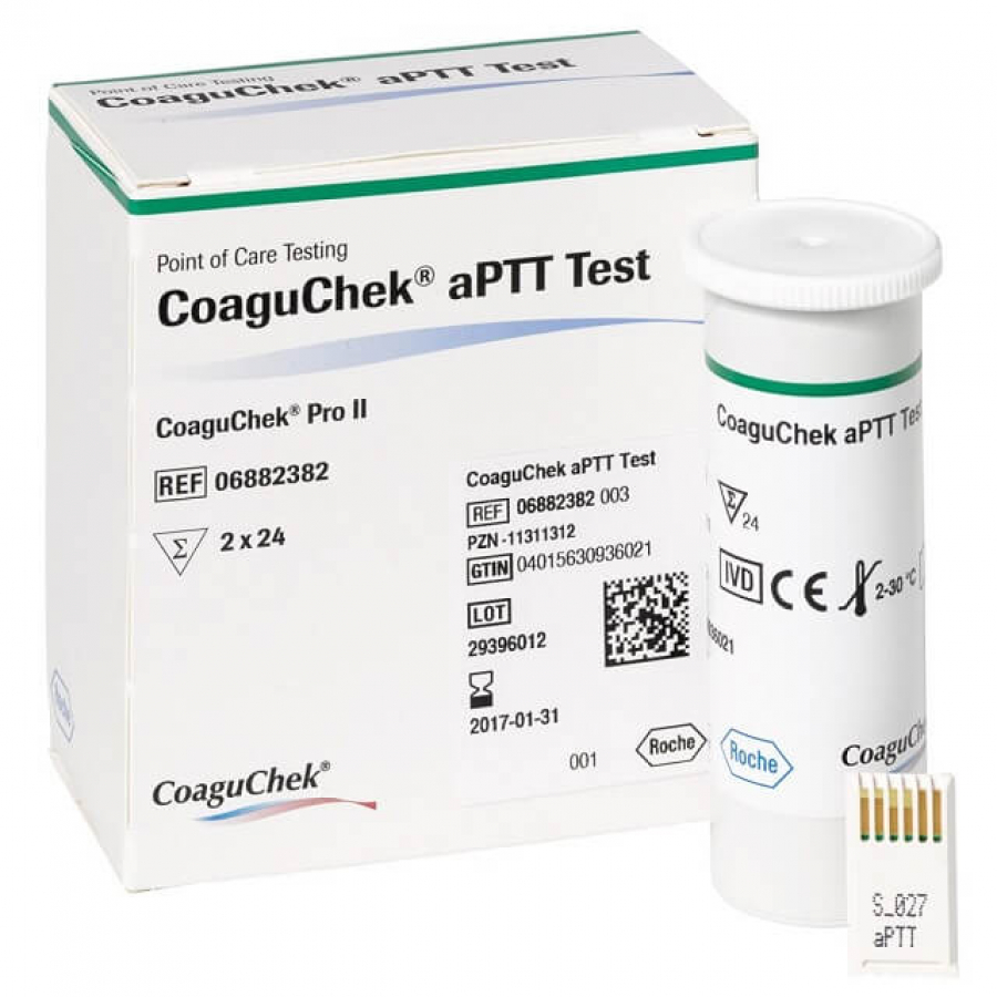 Изображение ТЕСТ-ПОЛОСКИ ДЛЯ ОПРЕДЕЛЕНИЯ АЧТВ COAGUCHEK PRO II (COAGUCHEK APTT TEST)