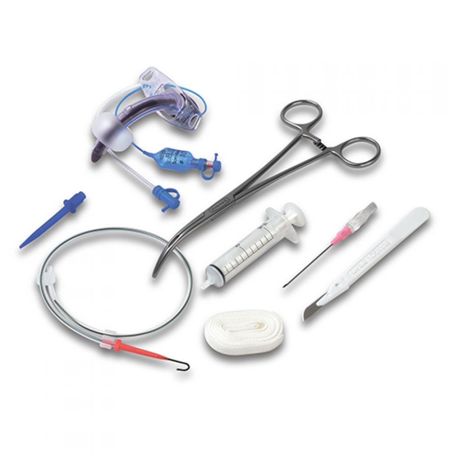Изображение НАБОРЫ ДЛЯ ТРАХЕОСТОМИИ ПО МЕТОДИКЕ ГРИГГСА ТРУБКА С САНАЦИЕЙ BLUSELECT С ЗАЖИМОМ 101/891
