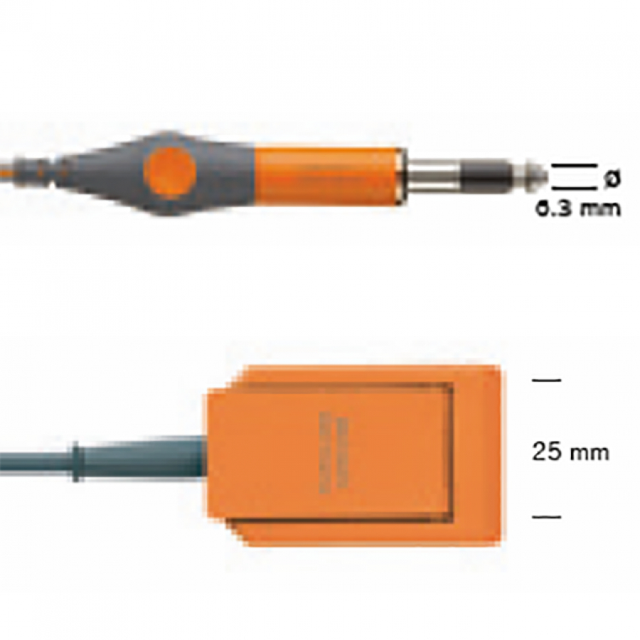 Изображение КАБЕЛЬ ДЛЯ НЕЙТРАЛЬНЫХ ЭЛЕКТРОДОВ ПАЦИЕНТА REM (ДВУХСЕКЦИОННЫХ) ERBE VIO