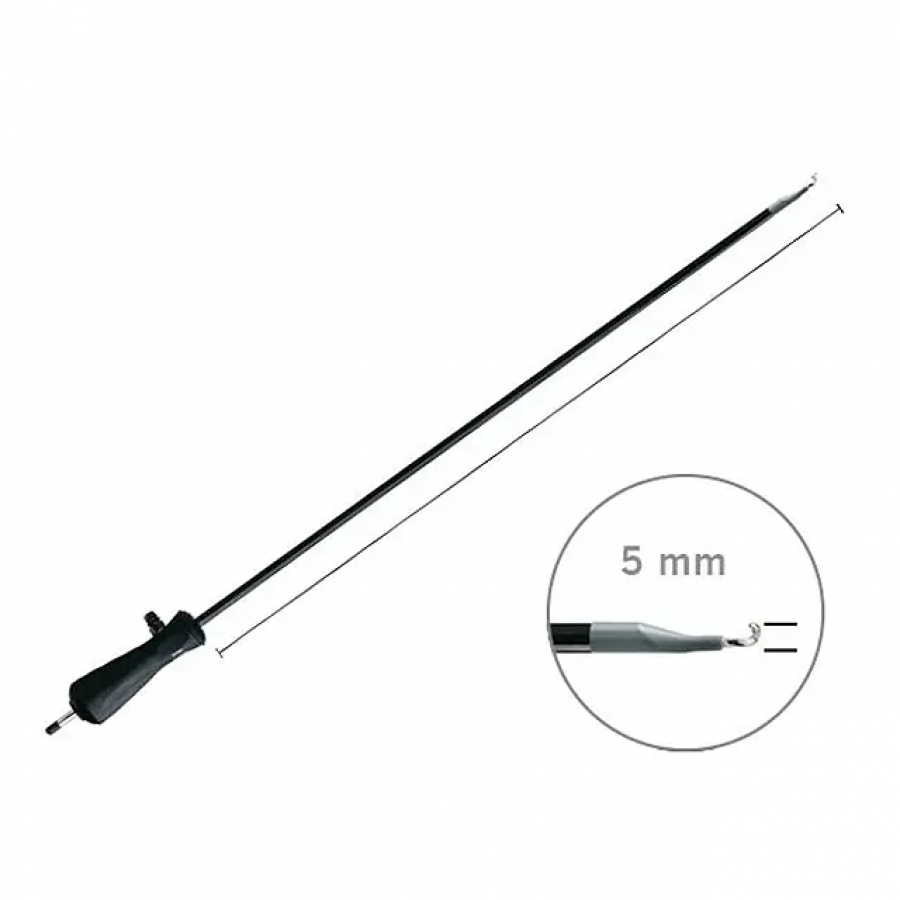 Изображение ЭЛЕКТРОД МОНОПОЛЯРНЫЙ ЛАПАРОСКОПИЧЕСКИЙ МАССИВНЫЙ КРЮЧОК 36 СМ (АВТОКЛАВИРУЕМЫЙ) С КАНАЛОМ ДЛЯ АСПИРАЦИИ