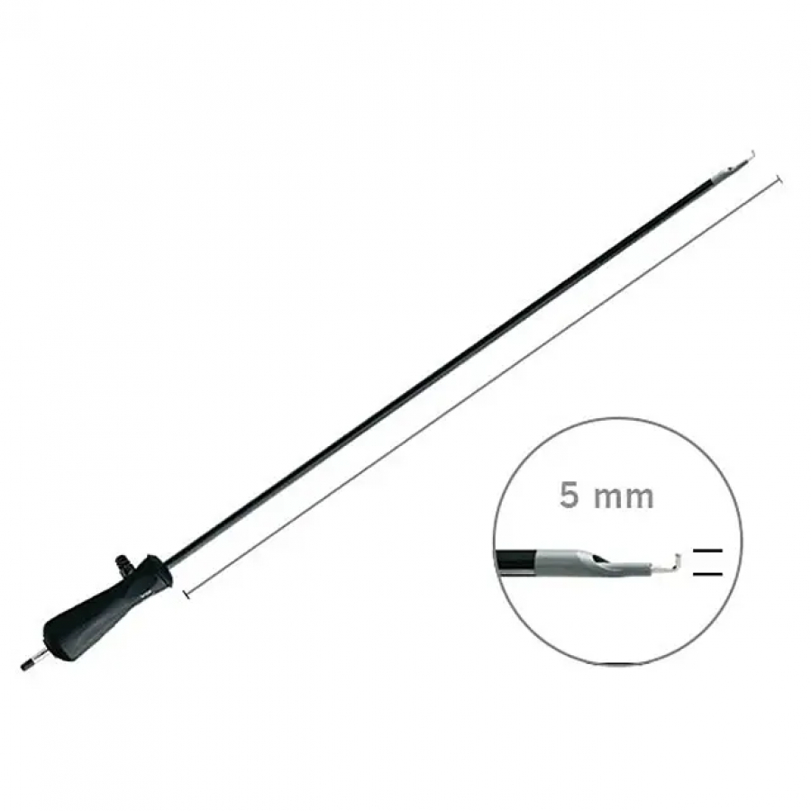 Изображение ЭЛЕКТРОД МОНОПОЛЯРНЫЙ ЛАПАРОСКОПИЧЕСКИЙ С КАНАЛОМ ДЛЯ АСПИРАЦИИ ТОНКИЙ КРЮЧОК 360 ММ (АВТОКЛАВИРУЕМЫЙ)