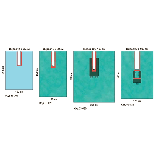 Изображение ПРОСТЫНИ ОПЕРАЦИОННЫЕ С ВЫРЕЗОМ