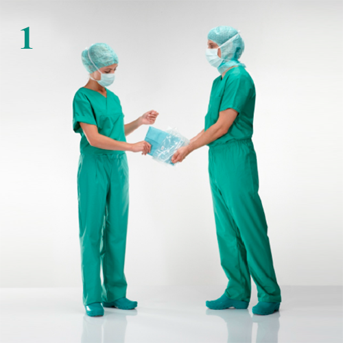 Изображение ХАЛАТ ХИРУРГИЧЕСКИЙ - КАК ПРАВИЛЬНО НАДЕТЬ