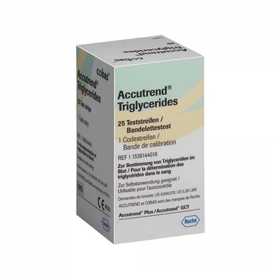 ТЕСТ-ПОЛОСКИ ДЛЯ ОПРЕДЕЛЕНИЯ УРОВНЯ ТРИГЛИЦЕРИДОВ ACCUTREND PLUS (ACCUTREND TRIGLYCERIDES)