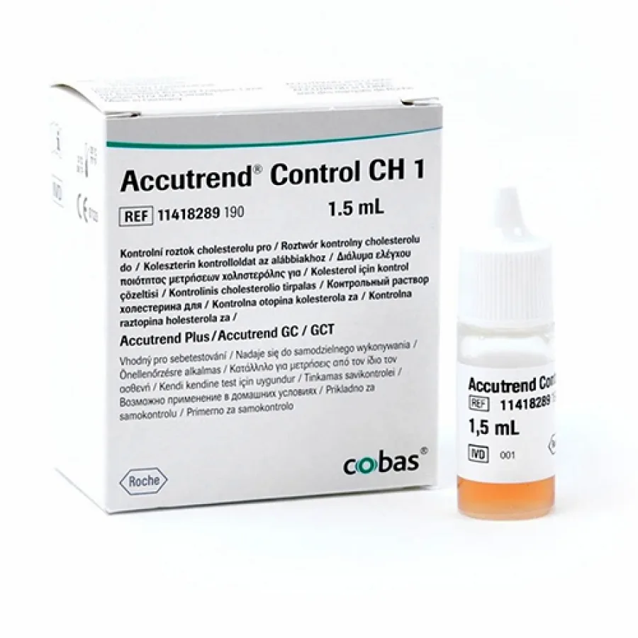 КОНТРОЛЬНЫЙ РАСТВОР ДЛЯ ПРОВЕРКИ ТЕСТ-ПОЛОСОК НА ХОЛЕСТЕРИН ACCUTREND PLUS (ACCUTREND CONTROL CH 1)