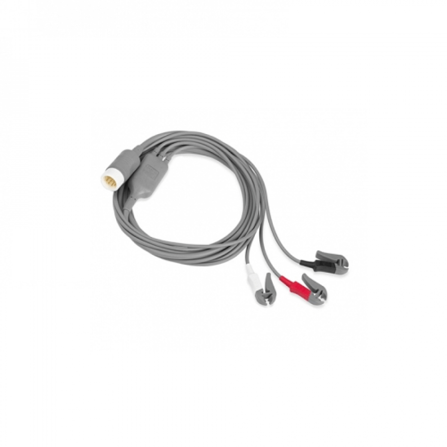 КОМБИНИРОВАННЫЙ КАБЕЛЬ ЭКГ НА 3 ОТВЕДЕНИЯ С ЗАЖИМАМИ ДЛЯ ДЕФИБРИЛЛЯТОРА PHILIPS EFFICIA DFM100