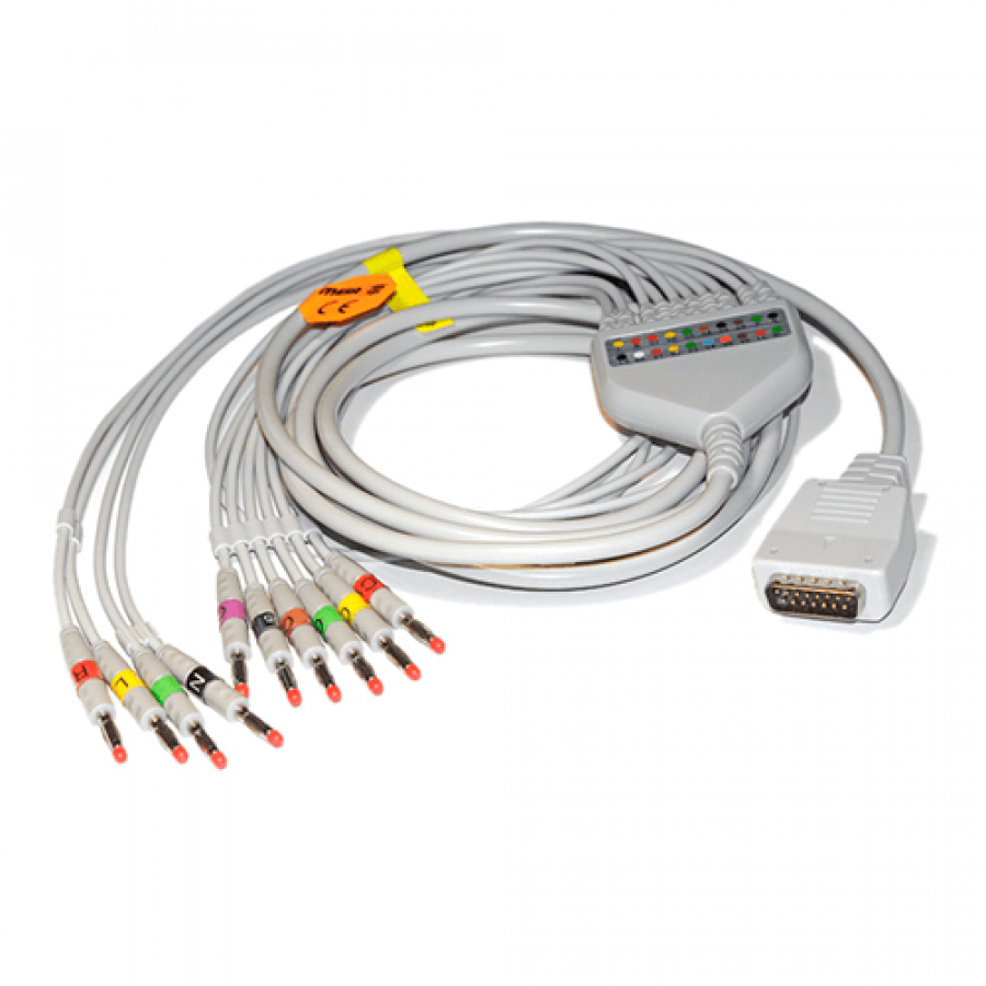 ИНТЕГРИРОВАННЫЙ ЭКГ КАБЕЛЬ ДЛЯ ЭЛЕКТРОКАРДИОГРАФОВ МАС 2000 И MAC600