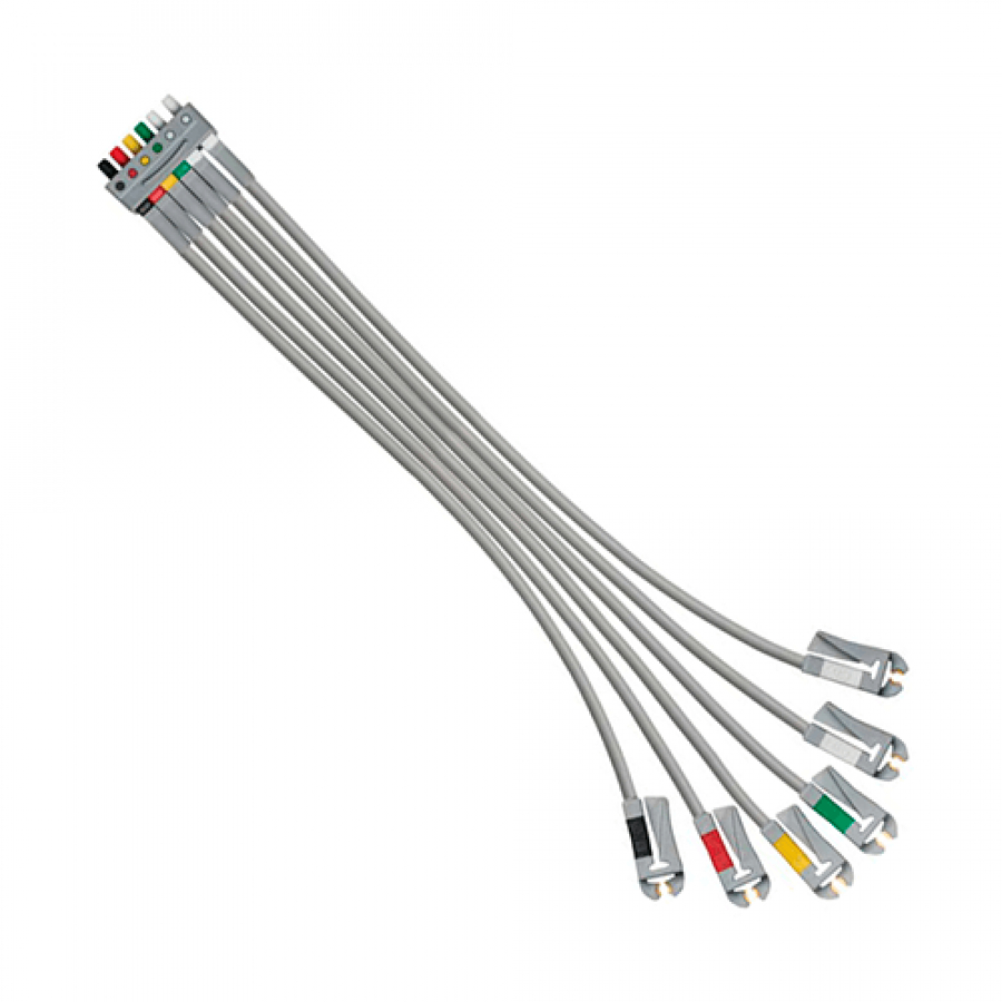 КАБЕЛЬ ПАЦИЕНТА НА 6 ОТВЕДЕНИЙ С ЗАЖИМАМИ