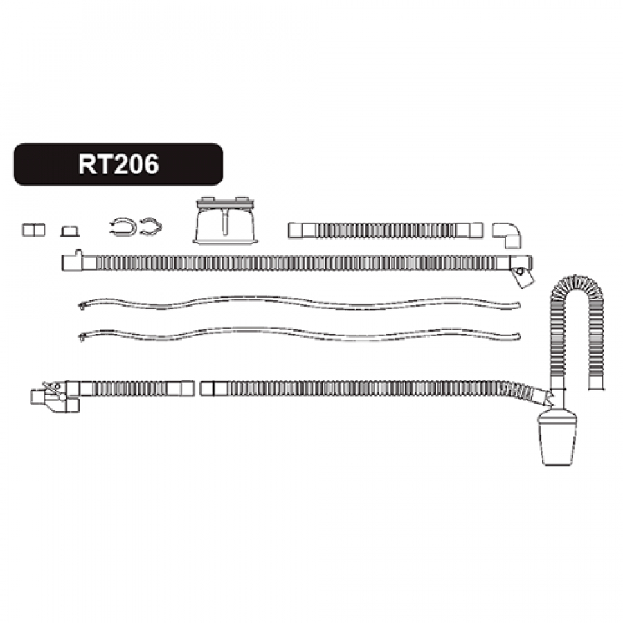 КОНТУР ДЫХАТЕЛЬНЫЙ С ВЛАГОСБОРНИКОМ И ЛИНИЯМИ ДАВЛЕНИЯ RT206