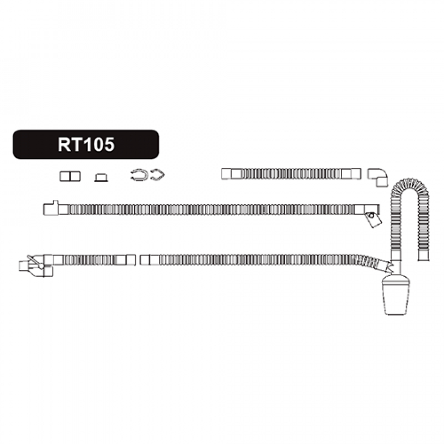 КОНТУР ДЫХАТЕЛЬНЫЙ С ВЛАГОСБОРНИКОМ RT105 БЕЗ КАМЕРЫ УВЛАЖНЕНИЯ