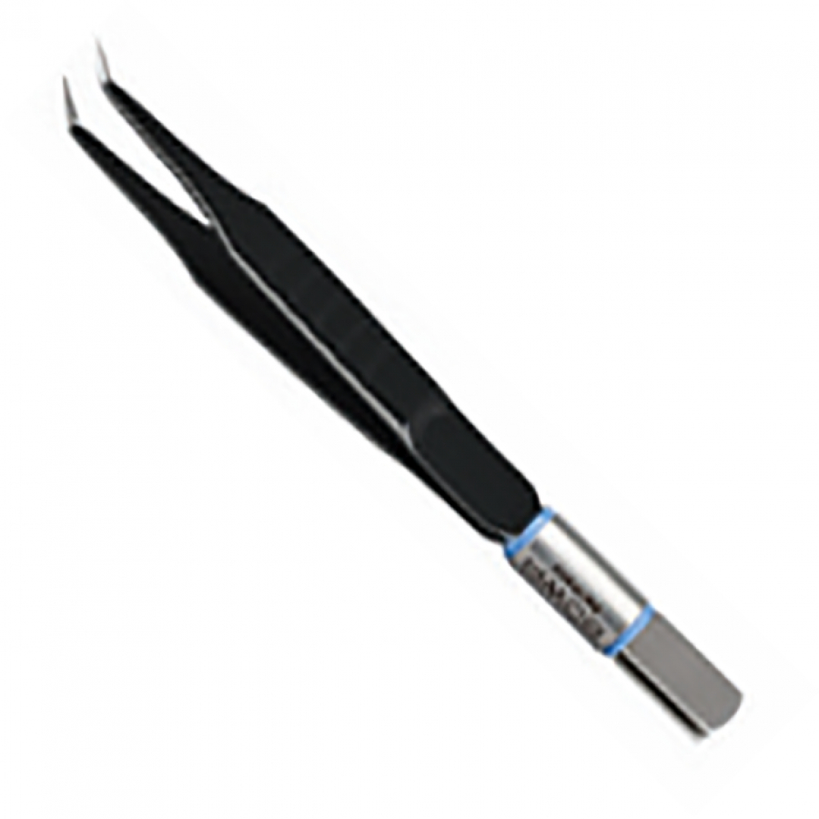 ПИНЦЕТ БИПОЛЯРНЫЙ ПРЯМОЙ С ИЗОГНУТЫМИ КОНЧИКАМИ 110 ММ ШИРИНА БРАНШЕЙ 0,5 ММ
