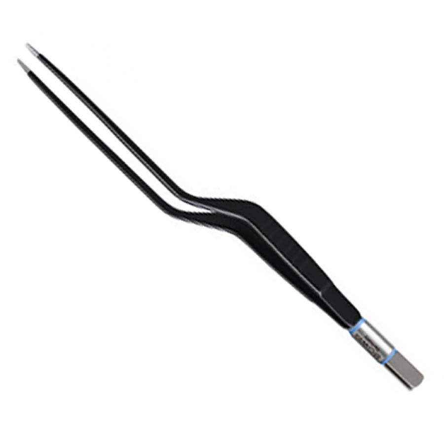ПИНЦЕТ БИПОЛЯРНЫЙ БАЙОНЕТНЫЙ С ИЗОГНУТЫМИ КОНЧИКАМИ 220 ММ ШИРИНА БРАНШИ 1 ММ