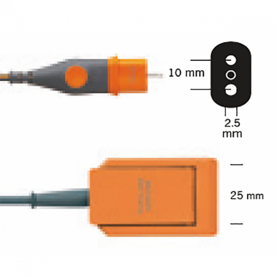 КАБЕЛЬ ДЛЯ НЕЙТРАЛЬНЫХ ЭЛЕКТРОДОВ ПАЦИЕНТА REM (ДВУХСЕКЦИОННЫХ) BOWA VALLEYLAB ERBE ICC