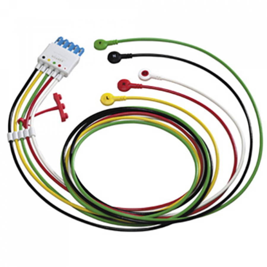 КАБЕЛЬ ЭКГ НА 5 ОТВЕДЕНИЙ С КНОПКАМИ 989803145001