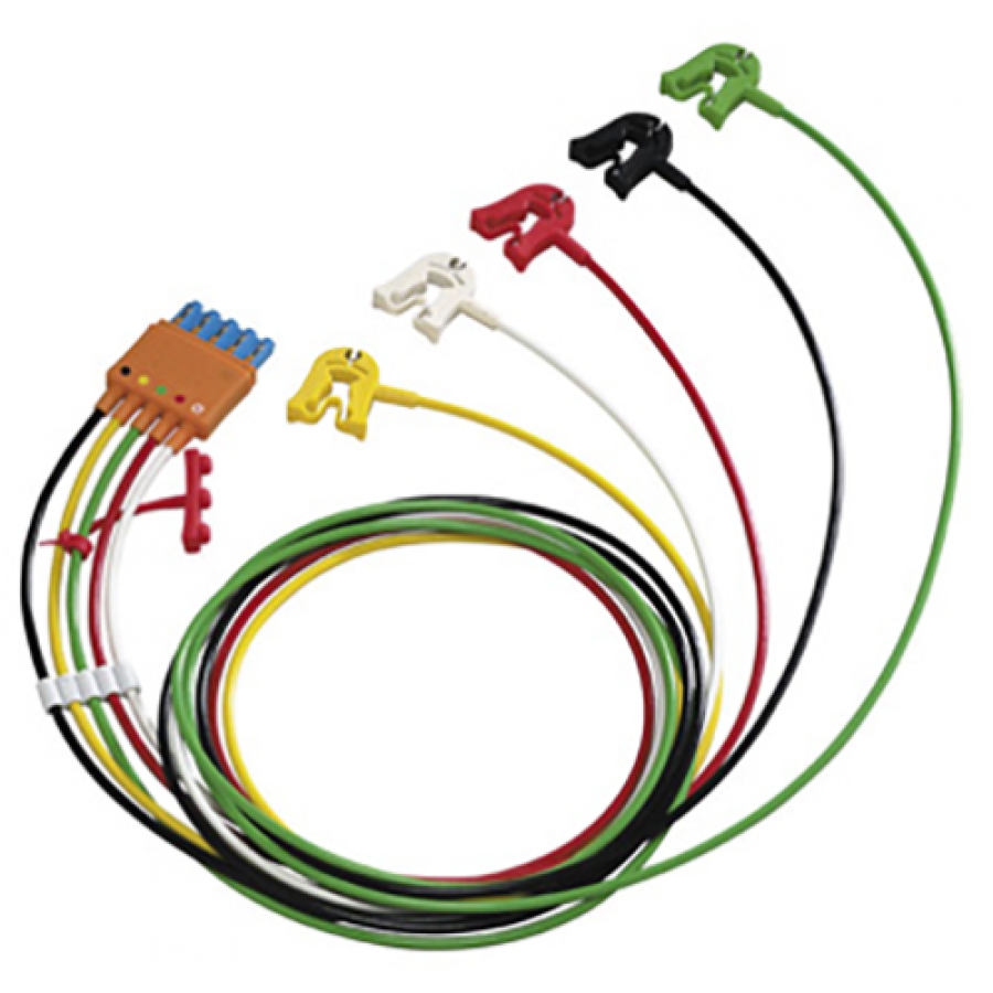 КАБЕЛЬ ЭКГ НА 5 ОТВЕДЕНИЙ С ЗАЖИМАМИ (ДЛЯ ОПЕРАЦИОННОЙ) 989803125871