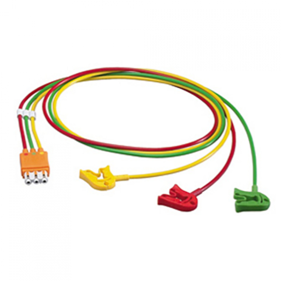 КАБЕЛЬ ЭКГ НА 3 ОТВЕДЕНИЯ С ЗАЖИМАМИ (ДЛЯ ОПЕРАЦИОННОЙ) 989803145141