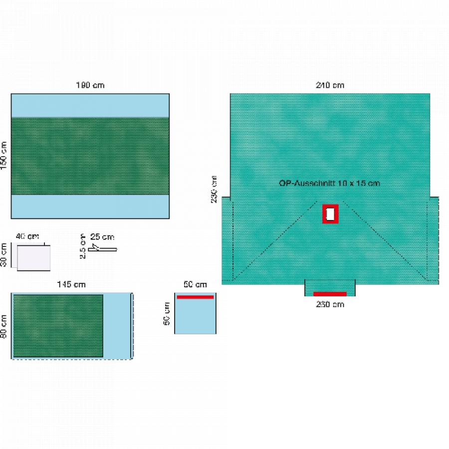 КОМПЛЕКТ ХИРУРГИЧЕСКОГО БЕЛЬЯ ДЛЯ ГИНЕКОЛОГИИ 1