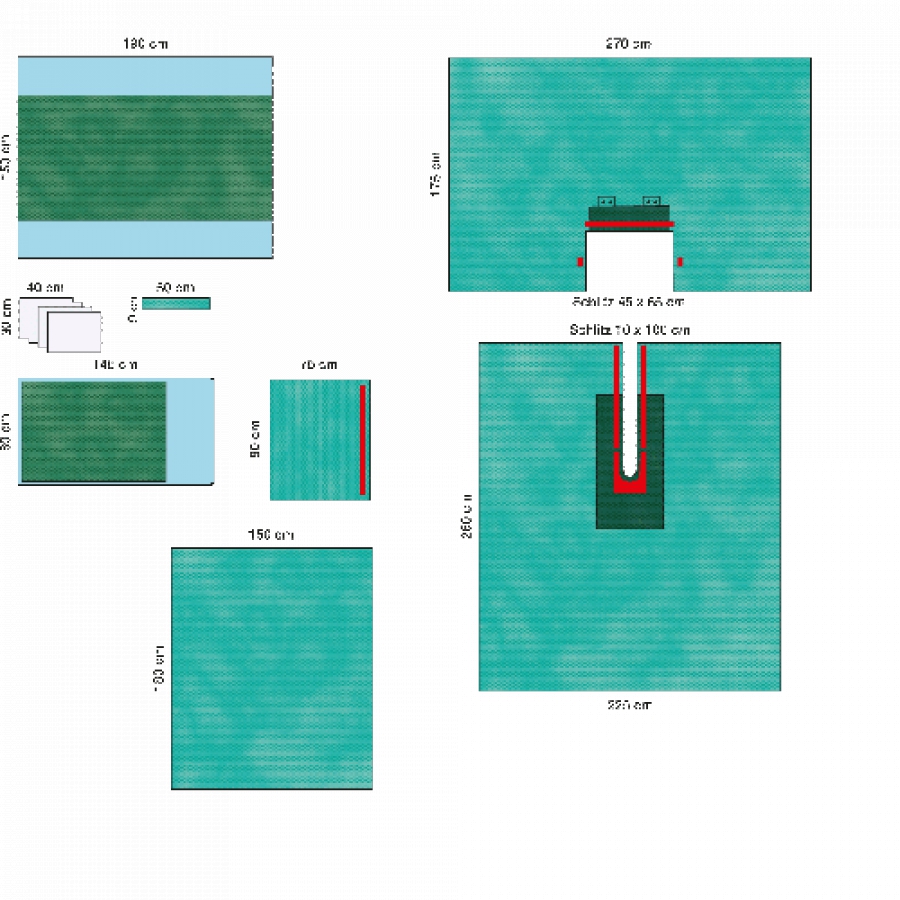 КОМПЛЕКТ ОПЕРАЦИОННОГО БЕЛЬЯ ДЛЯ ПРОТЕЗИРОВАНИЯ ТАЗОБЕДРЕННОГО СУСТАВА 1