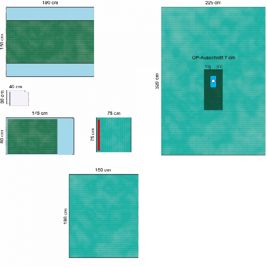 КОМПЛЕКТ ОПЕРАЦИОННОГО БЕЛЬЯ ДЛЯ ОПЕРАЦИИ НА КОНЕЧНОСТИ 1