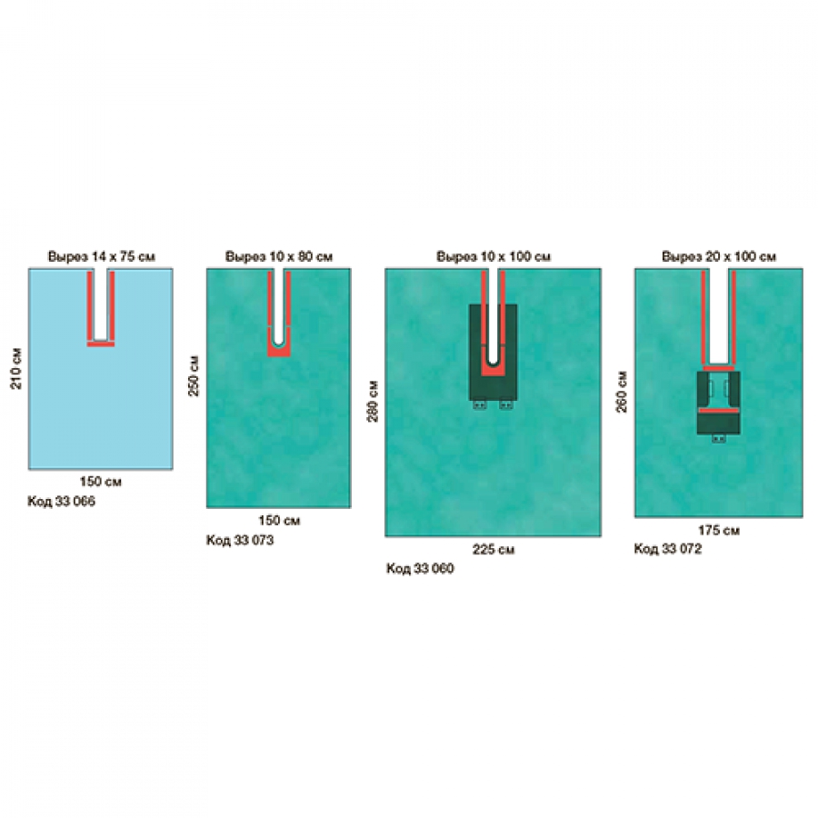 ПРОСТЫНИ ОПЕРАЦИОННЫЕ С ВЫРЕЗОМ