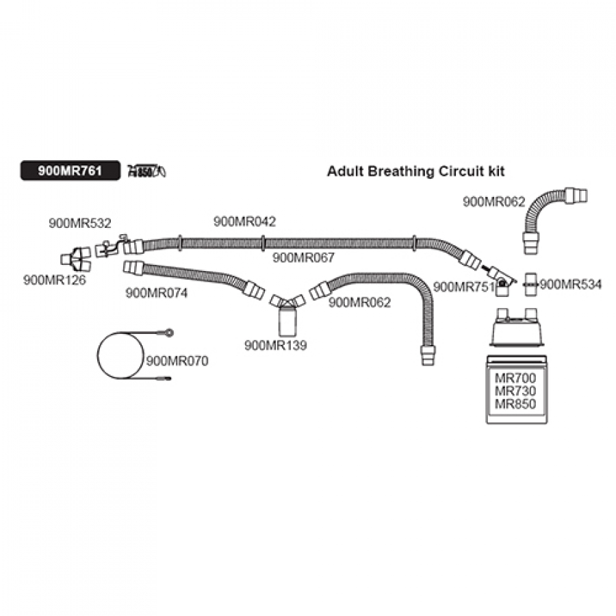 КОНТУР ДЫХАТЕЛЬНЫй ВЗРОСЛЫй МНОГОРАЗОВЫЙ